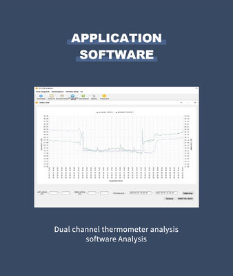 97*72*31mm Dual Channel NTC Thermometer for High Precision Temperature Testing Equipment