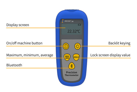 Precision Handheld NTC Thermometer with Backlight Display and Single Channel Design