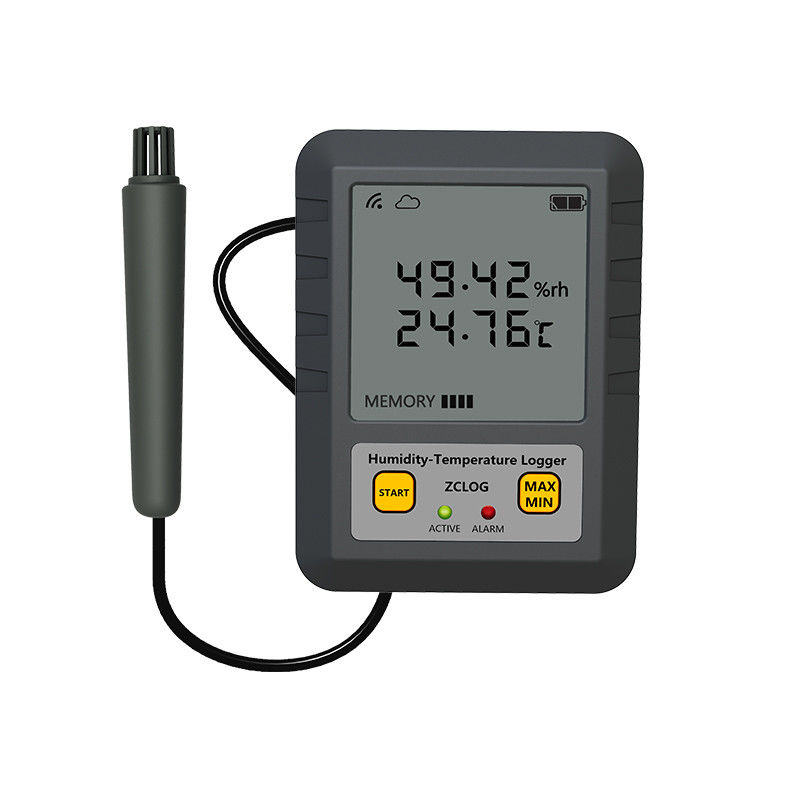 High Accuracy LCD Display Alarm Sensor Wireless Real Time Temperature Humidity Data Logger with WIFI