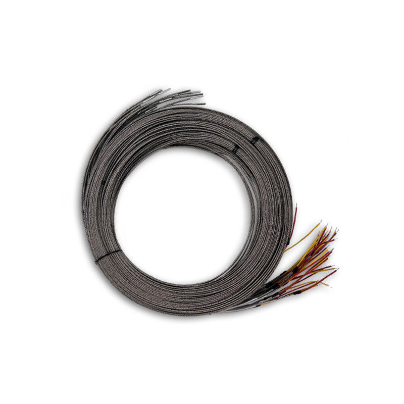 Industrial Single Core K-Type Thermocouple Probe with Stainless Steel Braiding and Plug